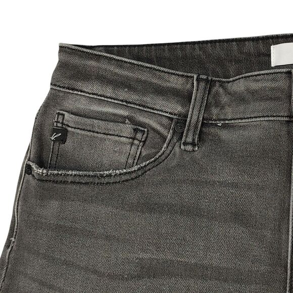 KanCan Women’s Size 15/31 High Rise Skinny Stretch Jeans Gray Distressed Hem - Picture 5 of 12
